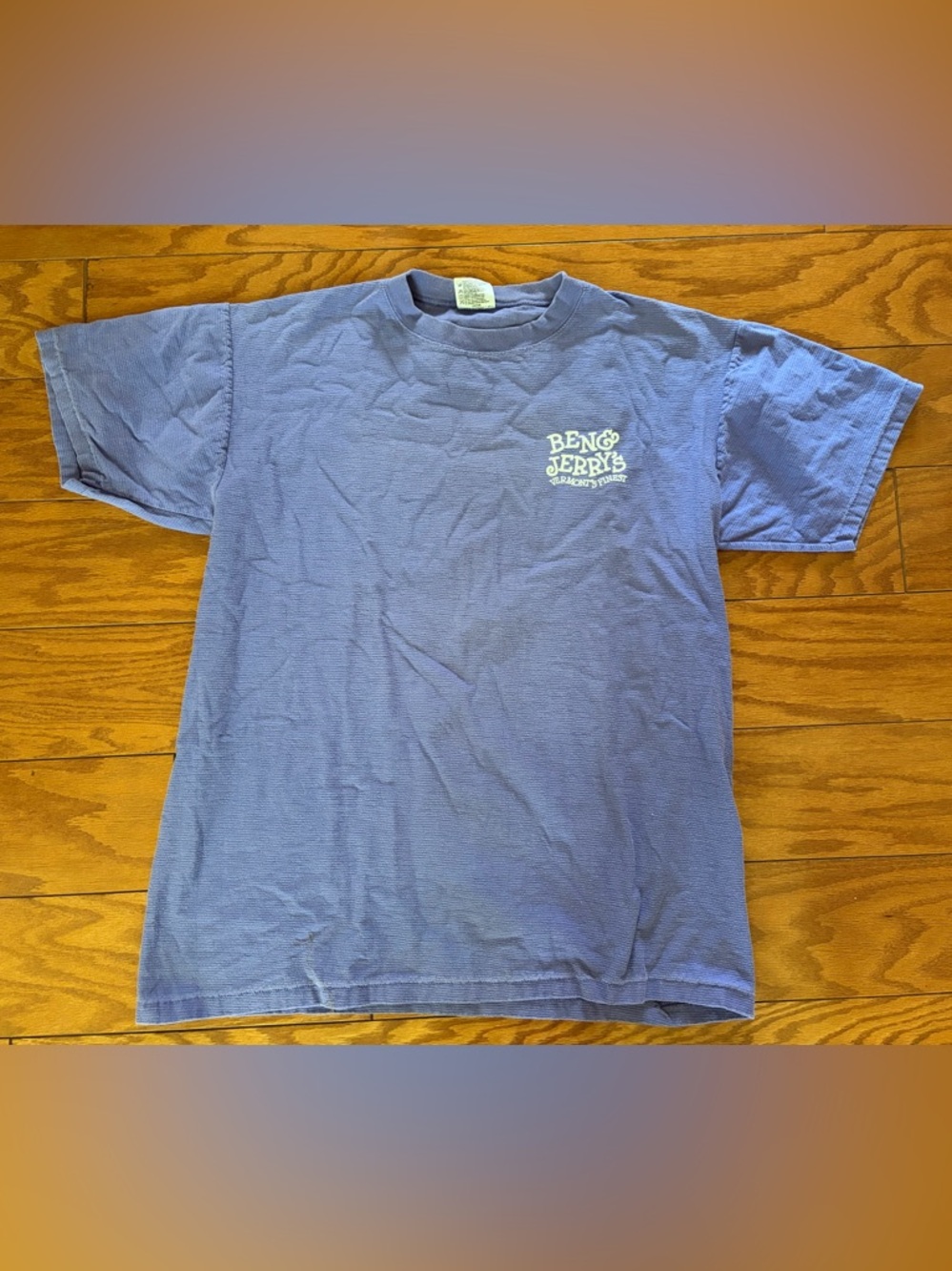 Unisex Purple Vintage 1996 Ben & Jerry’s Staff Logo Tee L